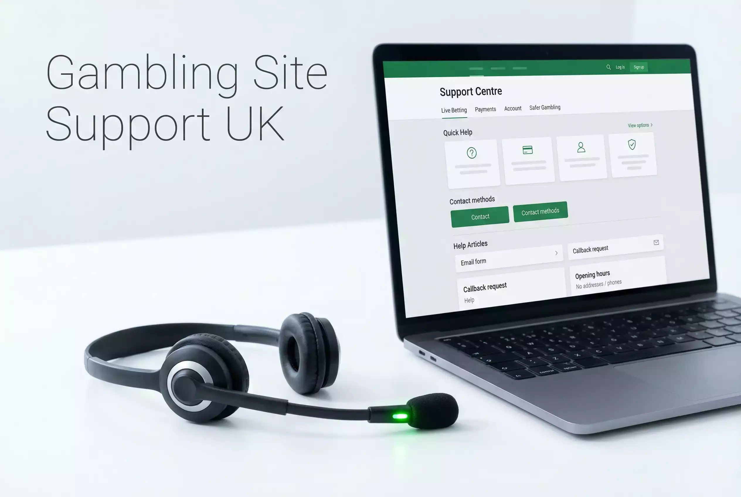 Customer support comparison across UK gambling sites including live chat and email