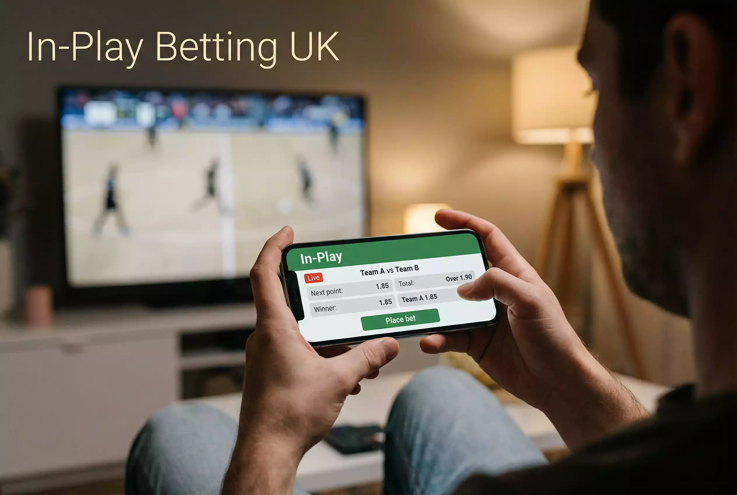 In-play and live betting guide for UK gambling sites explaining how it works