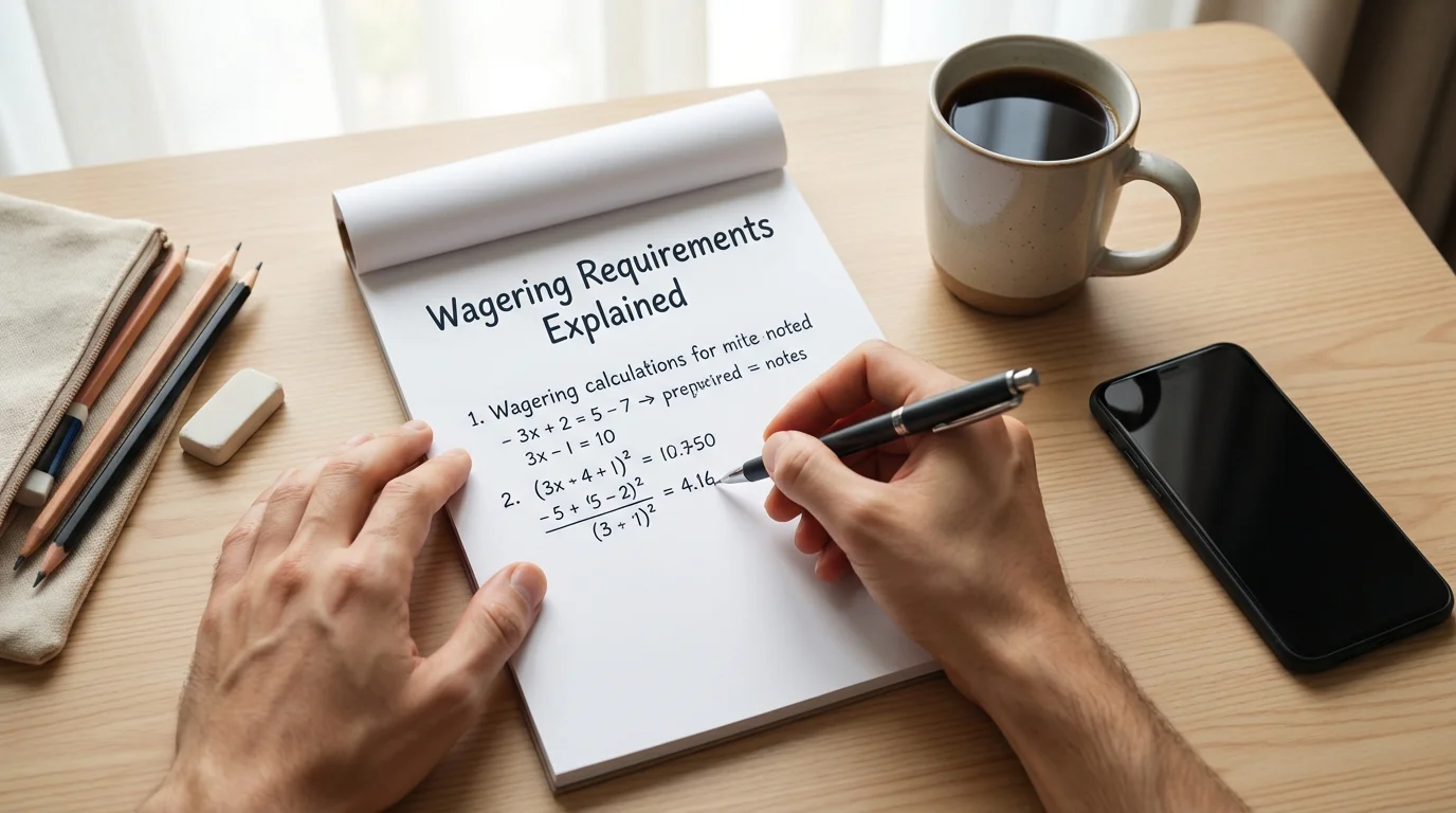 Wagering requirements explained for UK casino bonuses with calculation examples